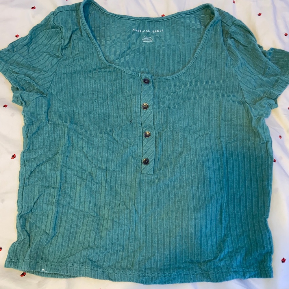Blue botton shirt